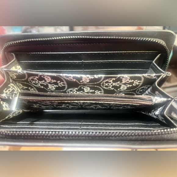 Thomas Wylbe Dolls Kill Skull ☠️ Black Wallet - Picture 3 of 8